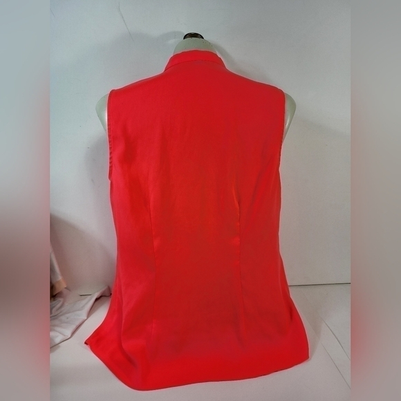 Ann Taylor Neon Pink Ruffle Blouse - Picture 3 of 9